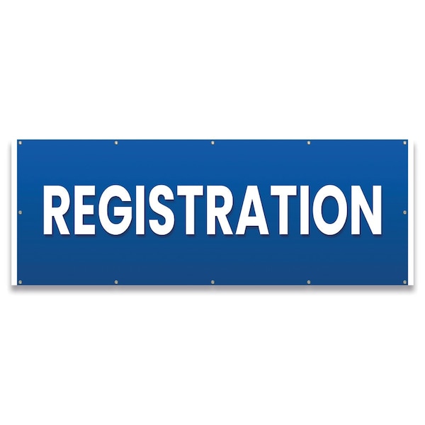 Registration Banner Concession Stand Food Truck Single Sided
